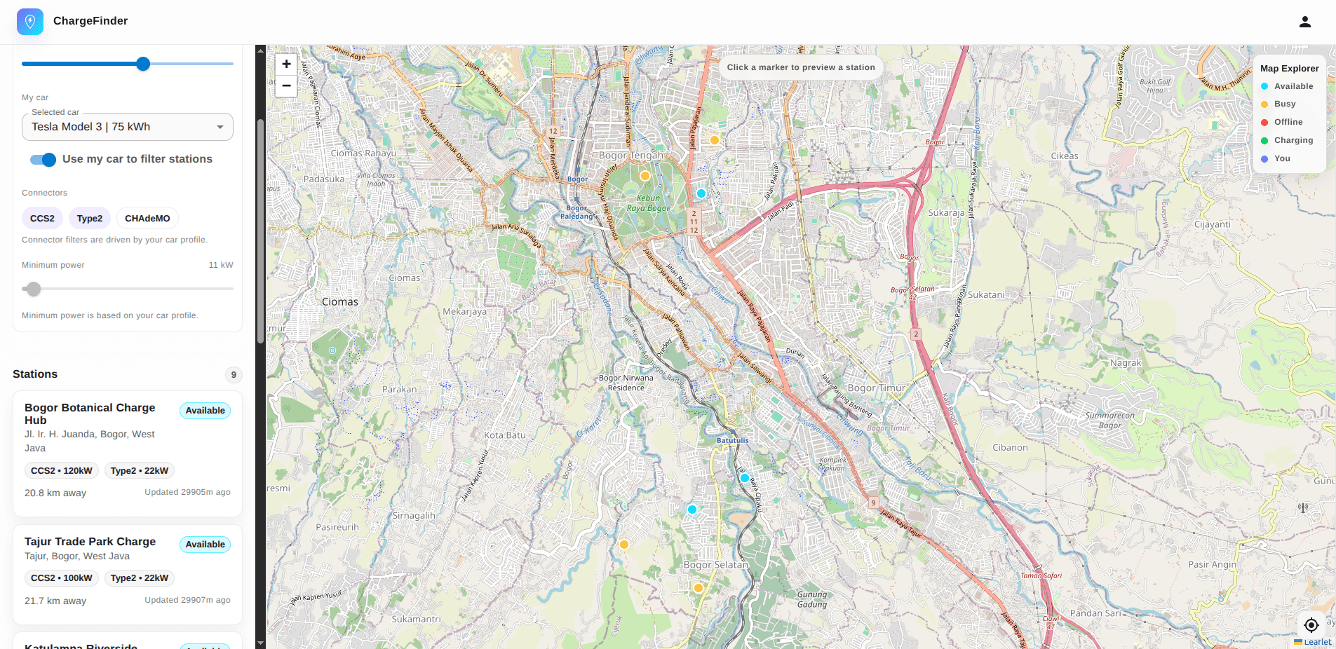 ChargeFinder - EV Charging Station Map